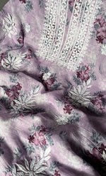 将图像加载到图库查看器中, Women's Lakhnavi Handcrafted Cotton Chikankari Unstitched Kurta And Kurta Dupatta Set - HONC0312699