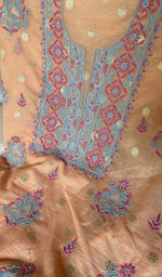 Load image into Gallery viewer, Women's Lakhnavi Handcrafted Mul Chanderi Unstitched Chikankari Full Suit - HONC0352034