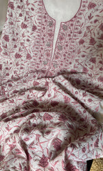 Load image into Gallery viewer, Women's Lakhnavi Handcrafted Maheshwari Mul Chanderi UnStitched Kurta And Dupatta Set - HONC0288346