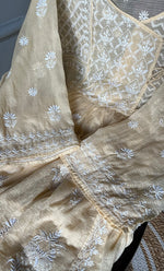 Load image into Gallery viewer, Sehmat Women's Lakhnavi Handcrafted Kota Cotton  Semi -Stitched Angrakha And Dupatta Set- HONC0301718