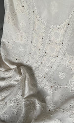Load image into Gallery viewer, Women's Lakhnavi Handcrafted Maheshwari Mul Chanderi Unstitched Kurta And Dupatta Set- HONC0261184