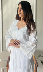 将图像加载到图库查看器中, Women's Lucknowi Handcrafted Muslin Chikankari Kurti - HONC0292591