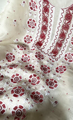 将图像加载到图库查看器中, Women's Lakhnavi Handcrafted Pure Organza Chikankari Unstitched Kurta And Dupatta Set- HONC0328890