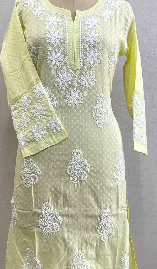 Anam Women's Lucknowi Handcrafted Cotton Chikankari Kurti - HONC0208704
