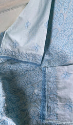 Load image into Gallery viewer, Hiba Women's Lakhnavi Handcrafted Semi stitched Cotton Chikankari Suit Material - HONC0348831