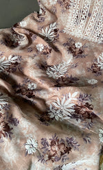 Load image into Gallery viewer, Women's Lakhnavi Handcrafted Cotton Chikankari Kurta And Kurta Dupatta Set - HONC0312683