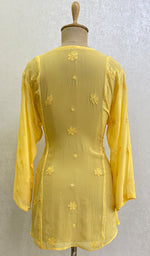 Load image into Gallery viewer, Women's Lucknowi Handcrafted Viscose Georgette Chikankari Top - HONC152263
