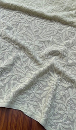 将图像加载到图库查看器中, Women's Lakhnavi Handcrafted Viscose Georgette Chikankari Kurti- HONC0244743