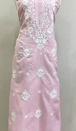 Load image into Gallery viewer, Richa Women's Lakhnavi Handcrafted Cotton Chikankari Unstitched Kurti Fabric - HONC0214759