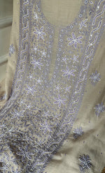 Load image into Gallery viewer, Women's Lakhnavi Handcrafted Mul Chanderi Unstitched Kurta And Dupatta Set - HONC0302257