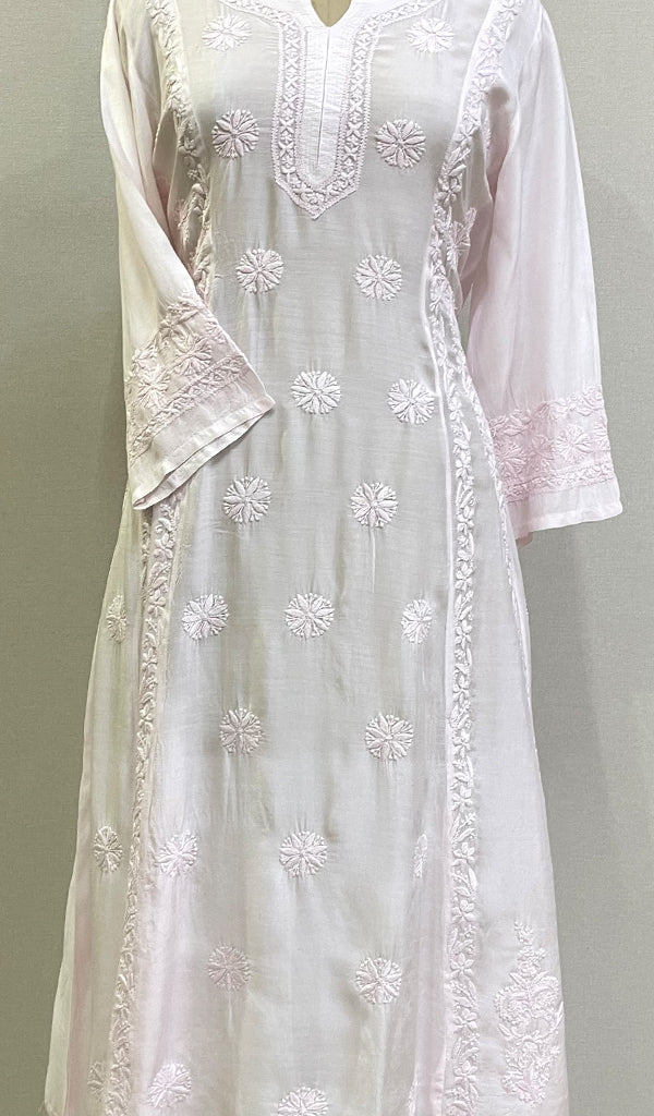 Women's Lucknowi Handcrafted Muslin Chikankari Kurti - HONC0204800