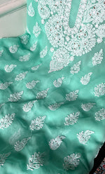 Load image into Gallery viewer, Women's Lucknowi Handcrafted Faux-Georgette Chikankari Suit Material - HONC0263069