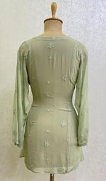 Load image into Gallery viewer, Women's Lucknowi Handcrafted Viscose Georgette Chikankari Top - HONC0152264