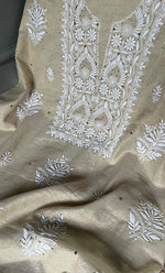 Load image into Gallery viewer, Women's Lakhnavi Handcrafted Tissue Chanderi Unstitched Kurta And Dupatta Set - HONC0267132