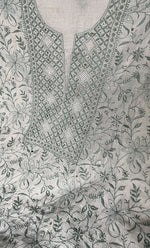 Load image into Gallery viewer, Women's Lakhnavi Handcrafted Mul Chanderi Unstitched Kurta And Dupatta Set- HONC0278929