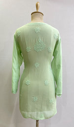 Load image into Gallery viewer, Women's Lucknowi Handcrafted Viscose Georgette Chikankari Top - HONC0161562