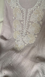 Load image into Gallery viewer, Women's Lakhnavi Handcrafted Mul Chanderi Unstitched Kurta And Dupatta Set - HONC0318622