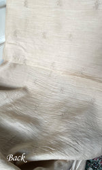 将图像加载到图库查看器中, Lucknowi Handcrafted Munga Silk Chikankari Unstitched Men's Kurta Fabric - HONC0302372