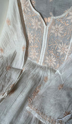 将图像加载到图库查看器中, Women's Lakhnavi Handcrafted Mul Chanderi Semi - Stitched Kurta And Dupatta Set - HONC0252584