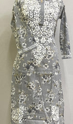 Load image into Gallery viewer, Rubab Women's Lucknowi Handcrafted Cotton Chikankari Kurti - HONC0196401