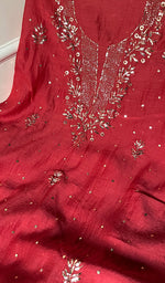Load image into Gallery viewer, Women's Lakhnavi Handcrafted Mul Chanderi Kurta And Dupatta Set - HONC0268036