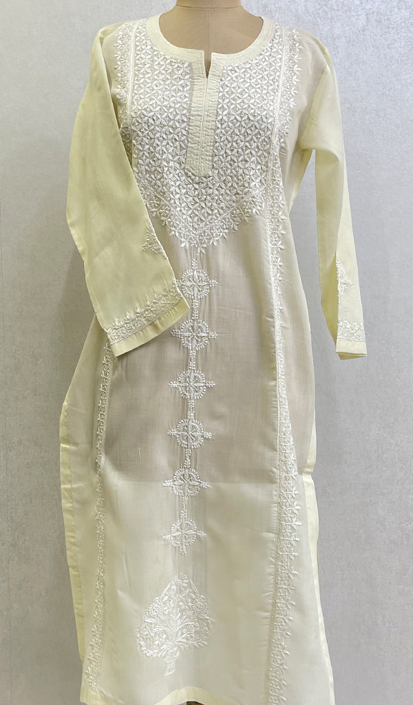 Zoyaa Women's Lucknowi Handcrafted Cotton Chikankari Kurti - HONC0164379