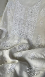 Load image into Gallery viewer, Irum Women's Lakhnavi Handcrafted Mul Chanderi Kurta And Dupatta Set - HONC0270483