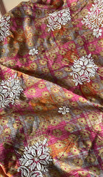 Load image into Gallery viewer, Alveena Women's Lakhnavi Handcrafted Cotton Unstitched Chikankari Kurta And Dupatta Set - HONC0251552