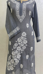 Load image into Gallery viewer, Laveeza Women's Lucknowi Handcrafted Cotton Chikankari Kurti - HONC0160199