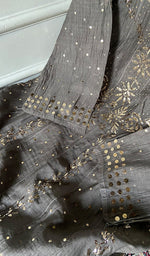Load image into Gallery viewer, Women's Lakhnavi Handcrafted Chanderi Silk Semi - Stitched Anarkali And Dupatta Set - HONC0355014