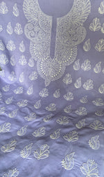 Load image into Gallery viewer, Women's Lakhnavi Handcrafted Cotton Unstitched Chikankari Suit Material - HONC0360788