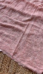 Load image into Gallery viewer, Women's Lakhnavi Handcrafted Viscose Georgette Chikankari Kurti- HONC0221788
