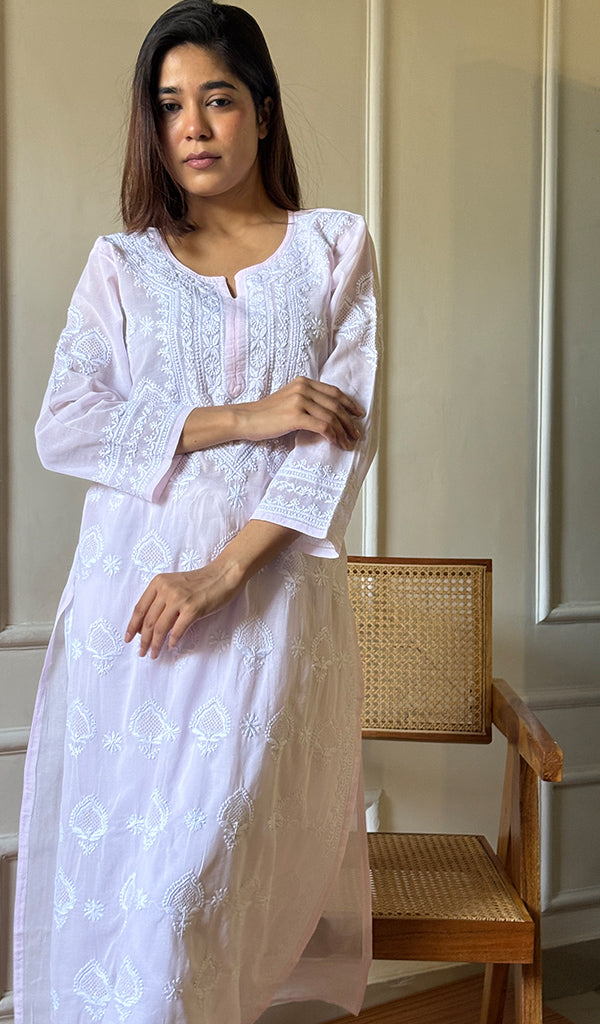 Soniya Women's Lucknowi Handcrafted Cotton Chikankari Kurti - HONC0273987