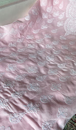 将图像加载到图库查看器中, Women's Lakhnavi Handcrafted Cotton Unstitched Chikankari Suit Material - HONC0360791
