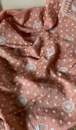 Load image into Gallery viewer, Women's Lakhnavi Handcrafted Mul Chanderi Kurta And Dupatta Set - HONC0288978