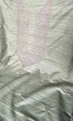 将图像加载到图库查看器中, Lucknowi Handcrafted Cotton Chikankari Unstitched Men's Kurta Fabric - HONC0283357
