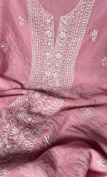 将图像加载到图库查看器中, Women's Lakhnavi Handcrafted Mul Chanderi Chikankari Full Suit Material - HONC0307420