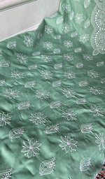 Load image into Gallery viewer, Women's Lakhnavi Handcrafted Cotton Unstitched Chikankari Suit Material - HONC0360794