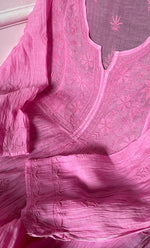 将图像加载到图库查看器中, Women's Lakhnavi Handcrafted Mul Chanderi Semi - Stitched Kurta And Dupatta Set - HONC0303199