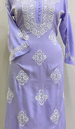 Load image into Gallery viewer, Women's Lucknowi Handcrafted Cotton Chikankari Kurti - HONC0212080