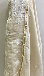 Load image into Gallery viewer, Women's Lakhnavi Handcrafted Kota Chanderi Kurta And Dupatta Set- HONC0178272