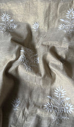 Load image into Gallery viewer, Women's Lucknowi Handcrafted Tissue Chanderi Chikankari Kurta And Dupatta Set - HONC0242482