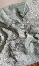 将图像加载到图库查看器中, Women's Lakhnavi Handcrafted Mul Chanderi Kurta And Dupatta Set - HONC0288993