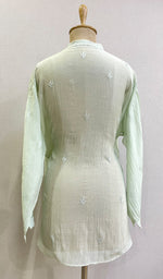 Load image into Gallery viewer, Women's Lakhnavi Handcrafted Semi Stitched Mul chanderi Chikankari Top -HONC0166783