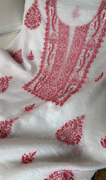 Load image into Gallery viewer, Women's Lakhnavi Handcrafted Mul Chanderi Unstitched Kurta And Dupatta Set - HONCO278129