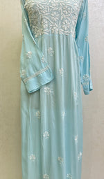 Load image into Gallery viewer, Women's Lucknowi Handcrafted Modal Cotton Chikankari Gown - HONC09530
