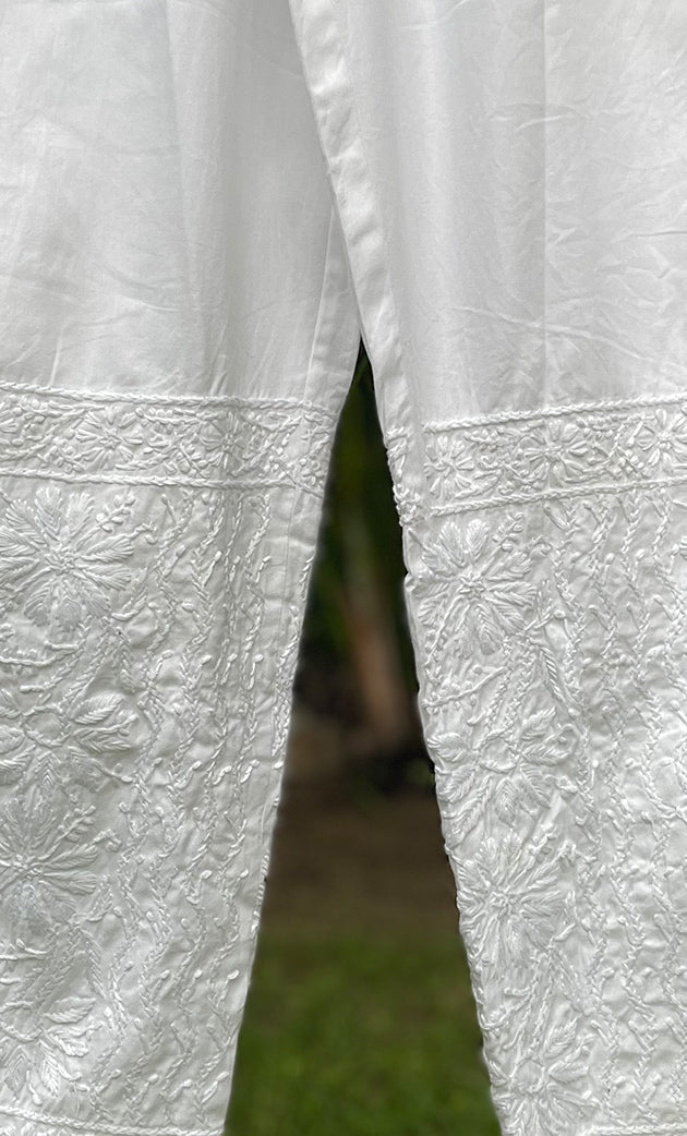 Women's Lakhnavi Handcrafted Cotton Chikankari Palazzo - HONC0254873
