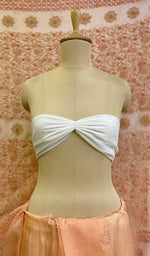 Load image into Gallery viewer, Women's Lucknowi Handcrafted Pure Organza Silk Chikankari Saree-HONC0116930