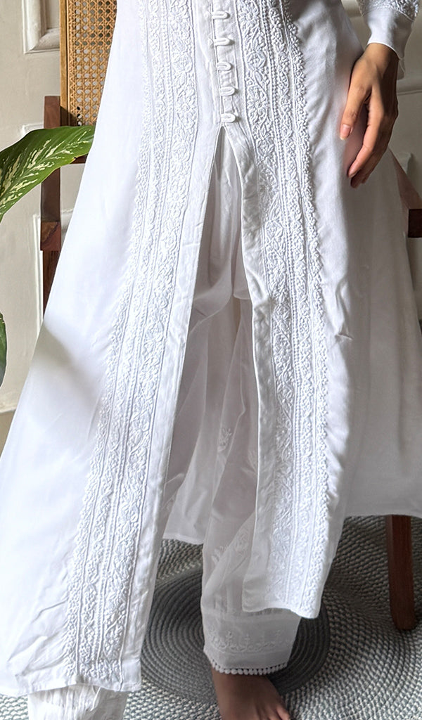 Women's Lucknowi Handcrafted Modal Cotton Chikankari Kurti - HONC0272662