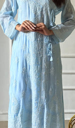 将图像加载到图库查看器中, Women's Lucknowi Handcrafted Cotton Chikankari Angrakha - HONC0343793